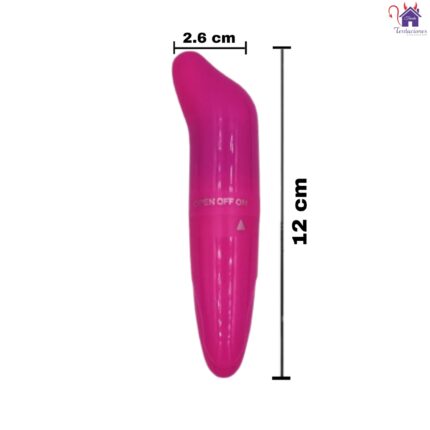 Esta imagen describe las Medidas y Características de la Bala Vibradora Pink Pleasure