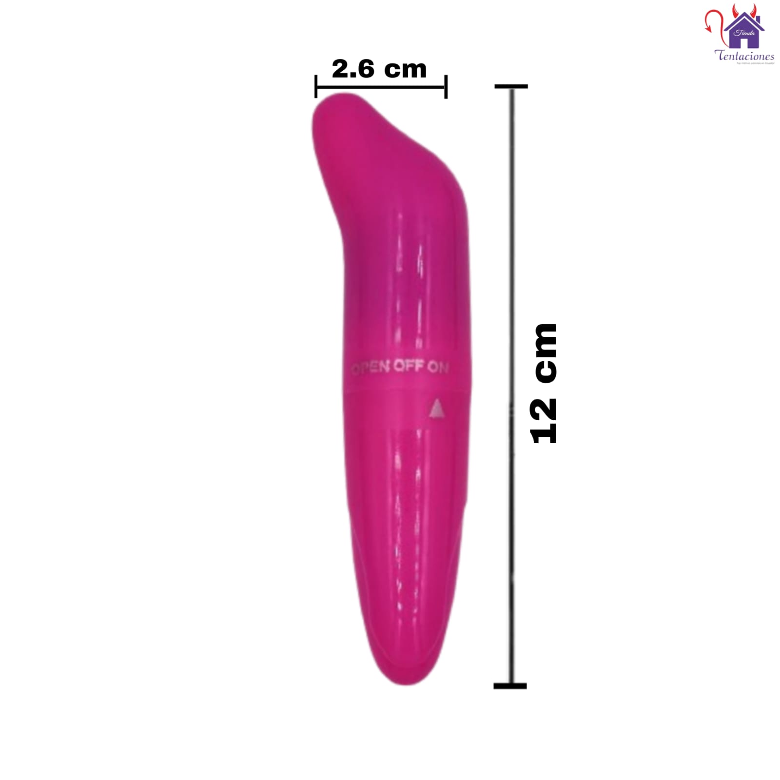 Bala Vibradora Pink Pleasure-Medidas y Caracteristicas Esta imagen describe las Medidas y Características de la Bala Vibradora Pink Pleasure