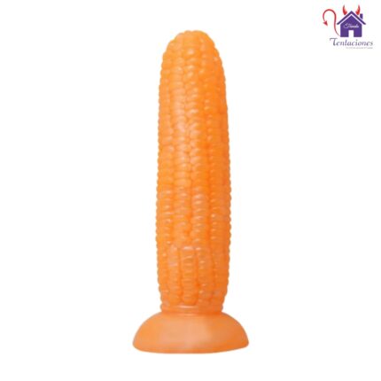 Esta imagen describe las medidas y Presentación del Dildo Cob Fruit