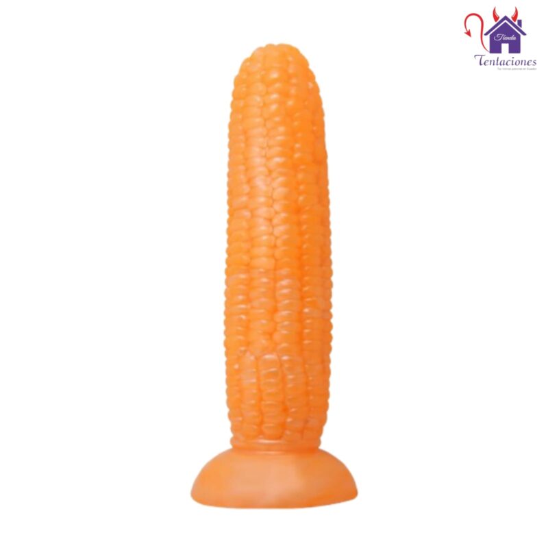 Esta imagen describe las medidas y Presentación del Dildo Cob Fruit