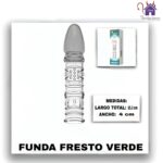 Esta imagen describe la Presentación y Forma de Uso de la Funda Fresto Verde