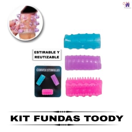 Esta imagen describe la Presentación y Forma de Uso del Kit Fundas Toody