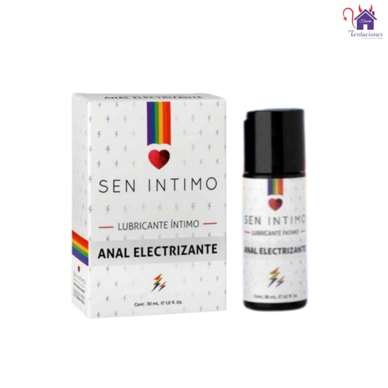 Esta imagen describe la Presentación y Contenido del Lubricante Anal Electrizante Sen Intimo