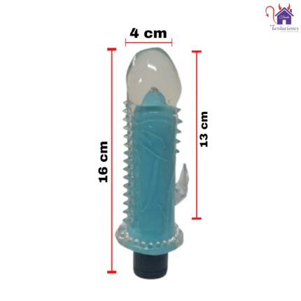 Esta imagen describe las Medidas y Contenido del Vibrador Poppy