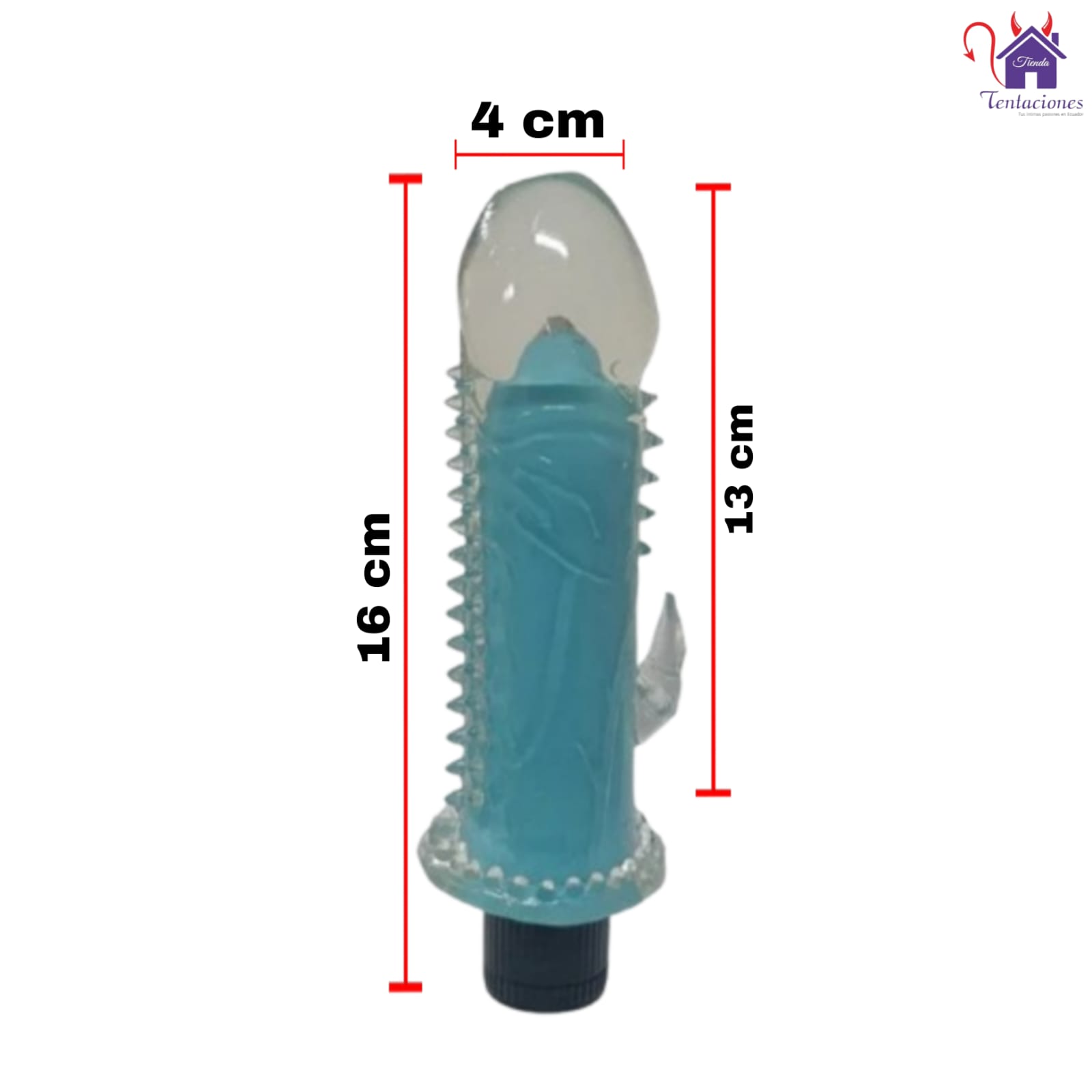 Vibrador Poppy-Medidas y Contenido Esta imagen describe las Medidas y Contenido del Vibrador Poppy